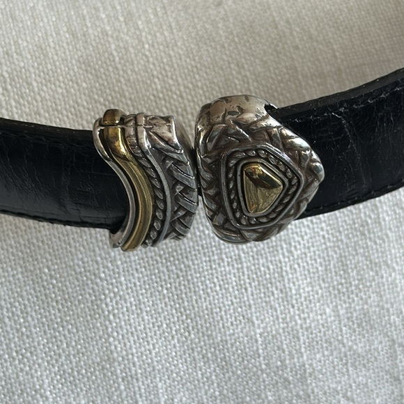 Reversible leather belt small size 29 brown and black Brighton - Picture 3 of 14